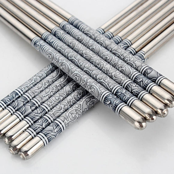 3 Pairs Steel Chopsticks