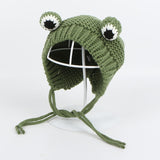 frog knitted hat winter