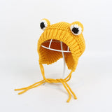 frog knitted hat winter