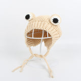 frog knitted hat winter